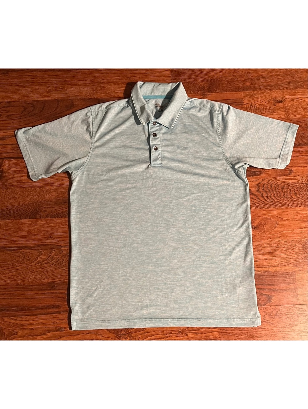Cypress Club Men's Medium Light Blue Polo Shirt Made in JORD